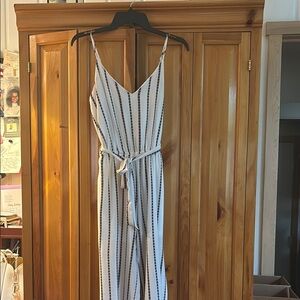 One Clothing White and Black Patterned Jumpsuit